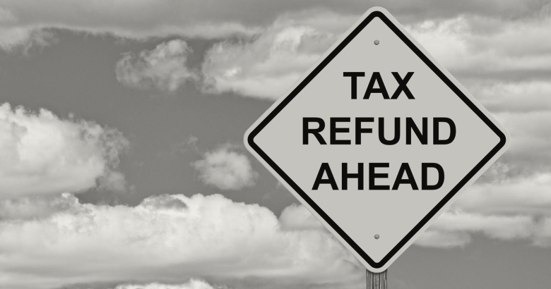 Sign for Tax Refund Ahead