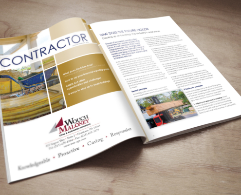 Image of Contractor newsletter cover and article.