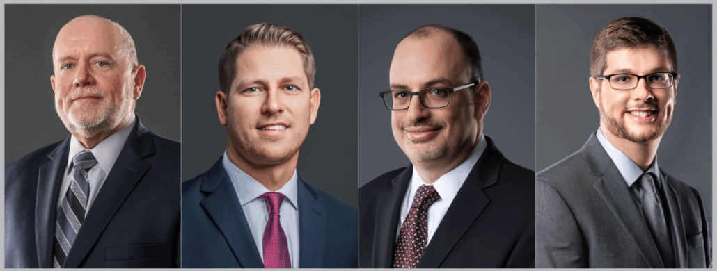Valuation Team at Wouch Maloney CPAs John F. Maloney, Jake Libucha, Mark J. Cieri, and Brandon Landis.